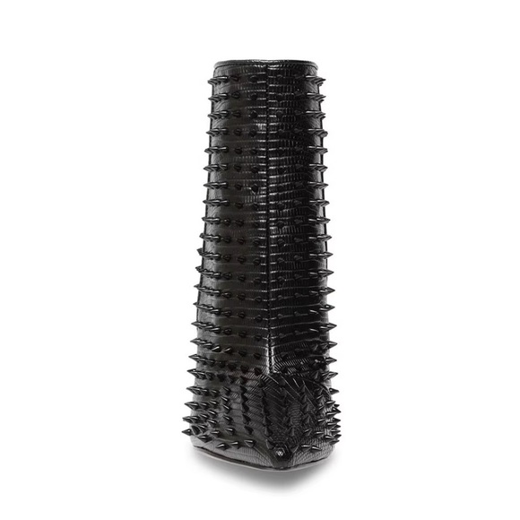 Steve Madden Black Spiked Heeled Boots - Picture 5 of 6